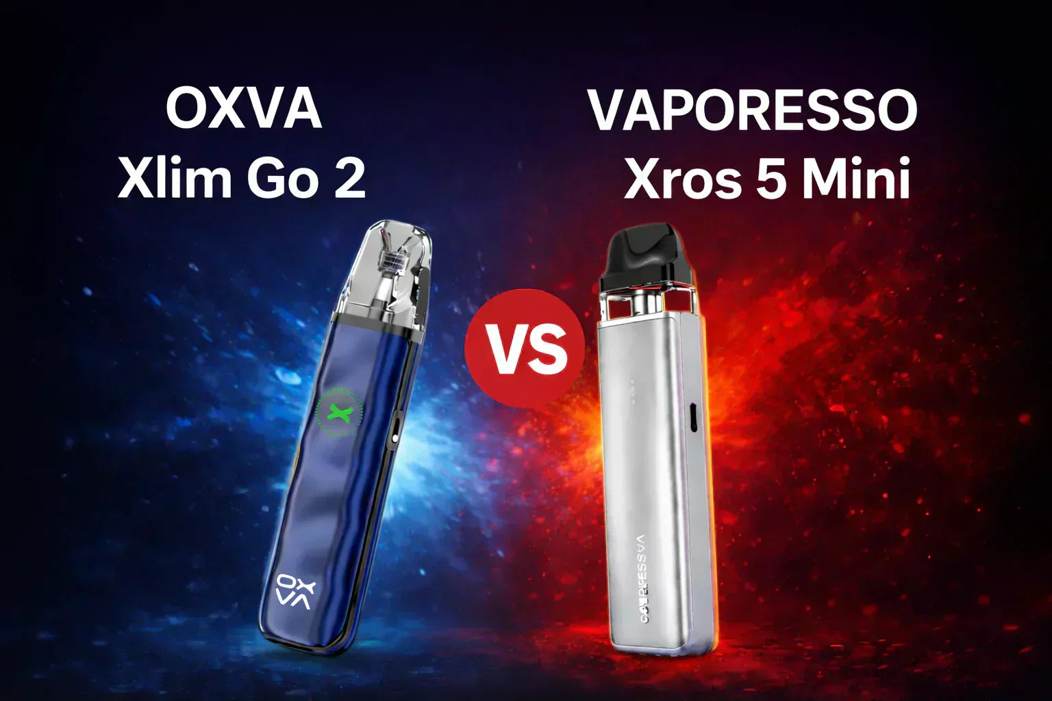 OXVA Xlim Go 2 vs Vaporesso XROS 5 Mini comparativa de pods para sales de nicotina