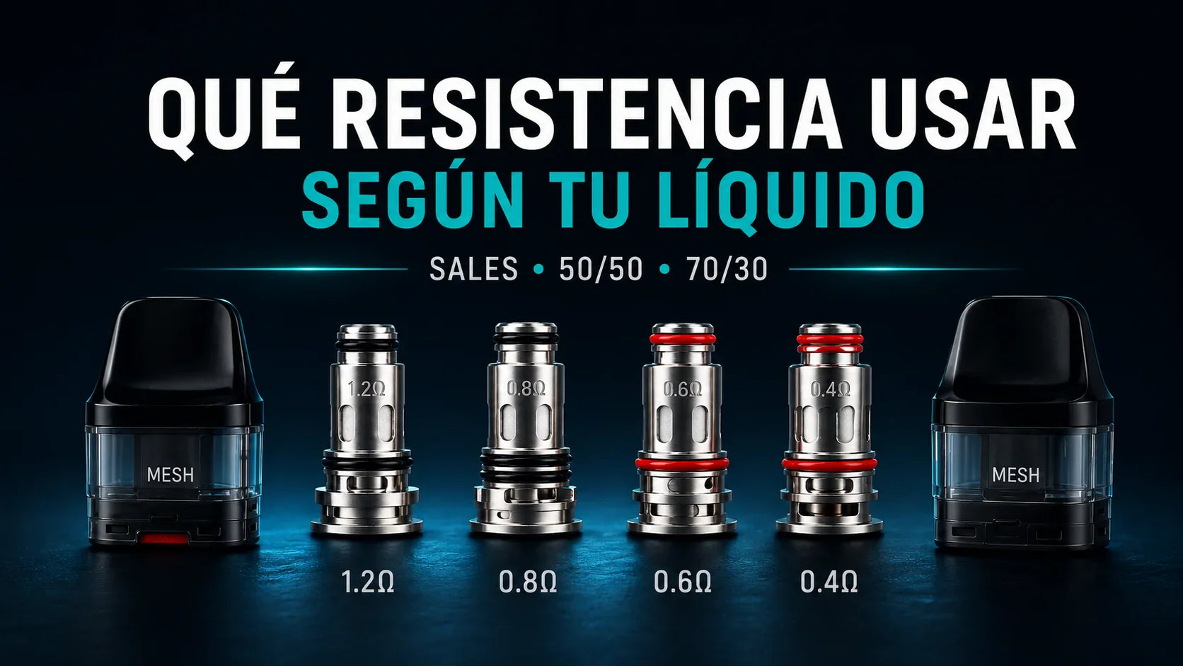 Qué resistencia usar según tu líquido: sales, 50/50 o 70/30