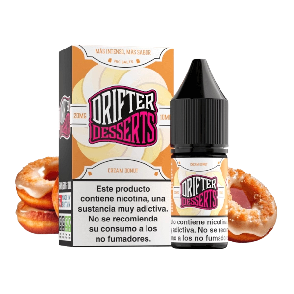 Drifter Desserts Salts Cream Donut 10 ml – Donut Esponjoso Relleno de Crema Pastelera