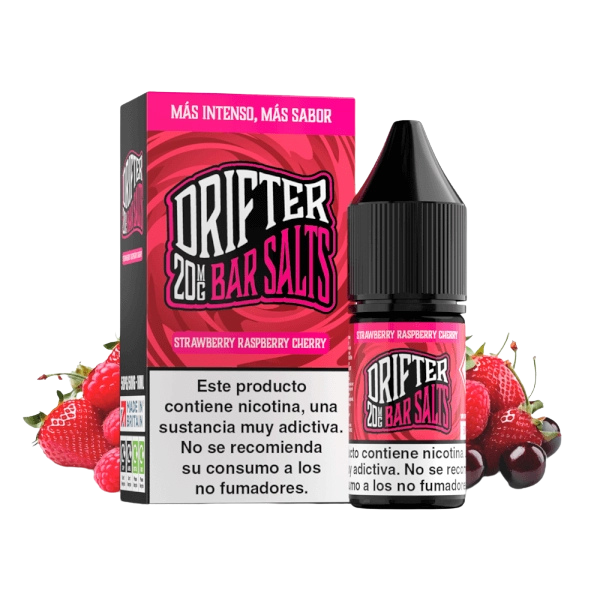 Drifter Bar Salts Strawberry Raspberry Cherry 10ml – Fresa, Frambuesa y Cereza en Armonía Perfecta