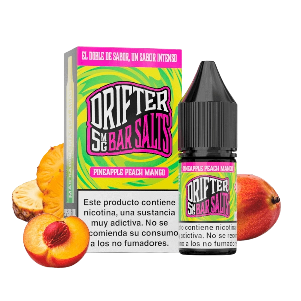 Drifter Bar Salts Pineapple Peach Mango 10ml – Piña, Melocotón y Mango en Mezcla Tropical