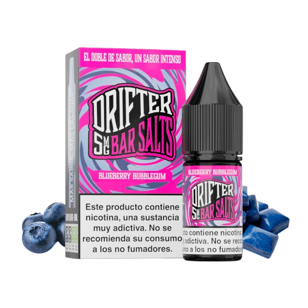 Drifter Bar Salts Blueberry Bubblegum 10ml – Arándanos Dulces con Chicle Goloso