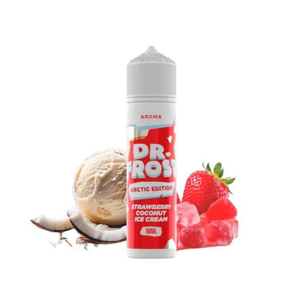 Dr Frost Strawberry Coconut Ice Longfill 16 ml – Fresa madura y coco cremoso con frescor helado