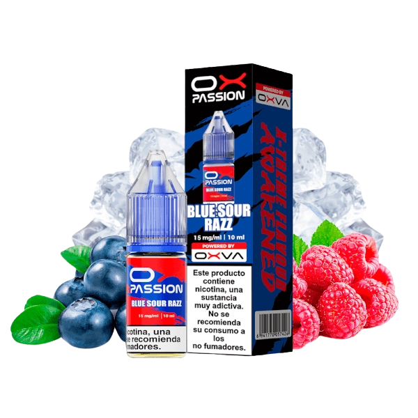Oxva Ox Passion Salts Blue Sour Razz 10 ml – Frambuesas Dulces, Arándanos Ácidos y un Refrescante Toque de Hielo