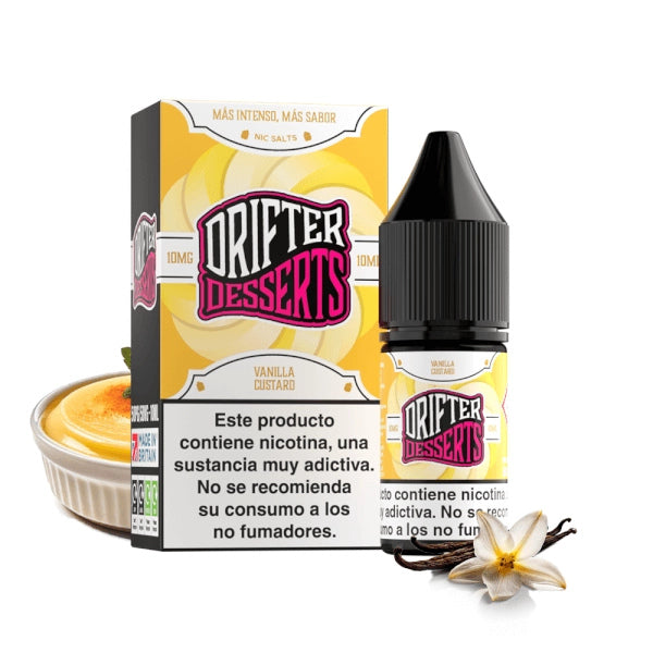 Drifter Desserts Salts Vanilla Custard 10 ml – Natillas de Vainilla Suaves y Cremosas