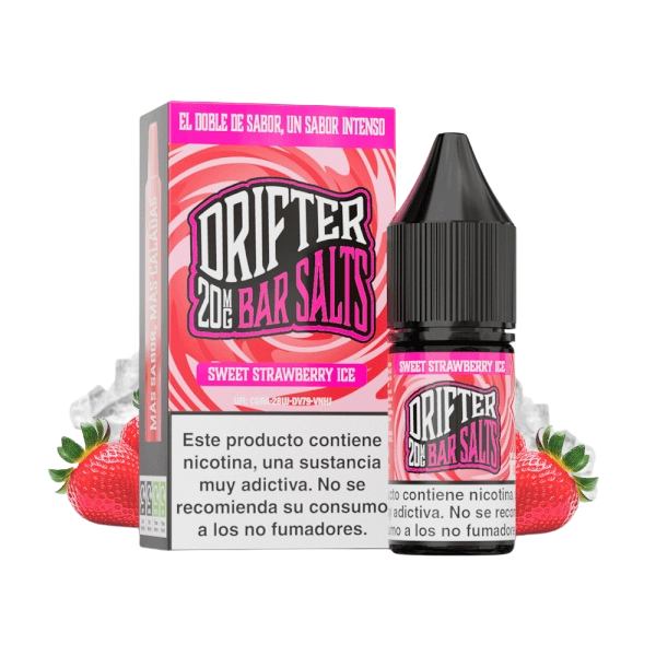 Drifter Bar Salts Sweet Strawberry Ice 10ml – Fresa Dulce y Jugosa con Toque Helado