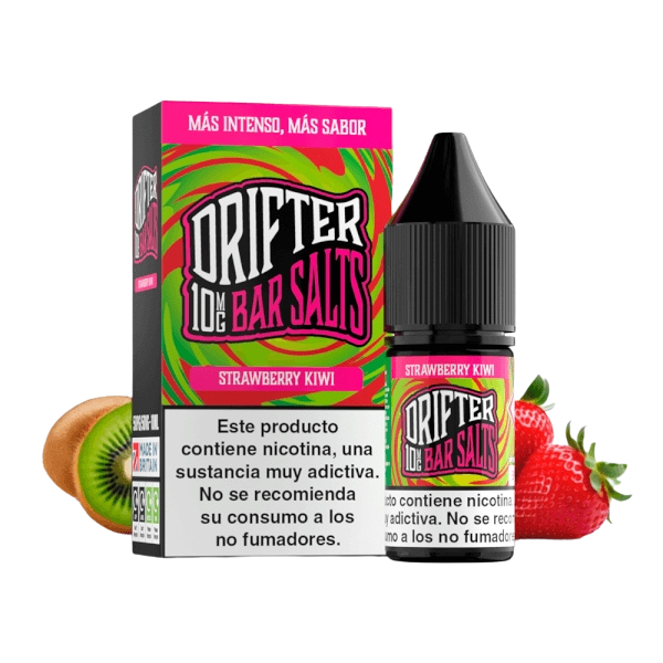 Drifter Bar Salts Strawberry Kiwi 10ml – Fresa Dulce y Kiwi Jugoso en Equilibrio Perfecto