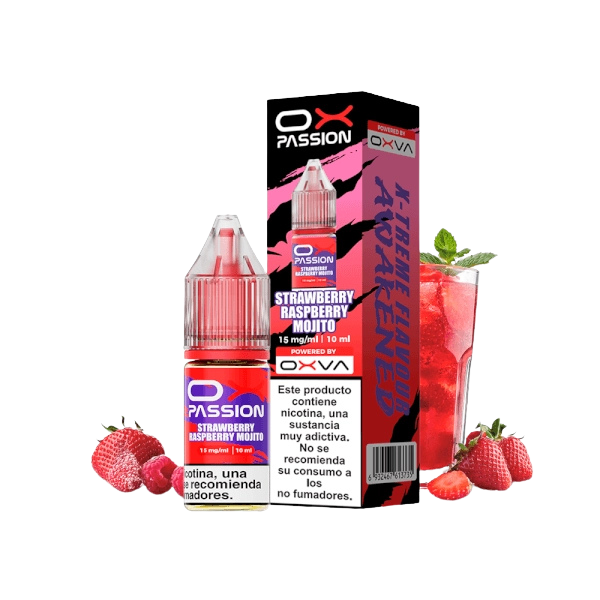 Oxva Ox Passion Salts Strawberry Raspberry Mojito 10 ml – Mojito Refrescante con Fresa y Frambuesa