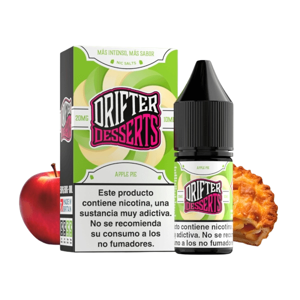 Drifter Desserts Salts Apple Pie 10 ml – Tarta de Manzana con Toques de Canela y Masa Crujiente