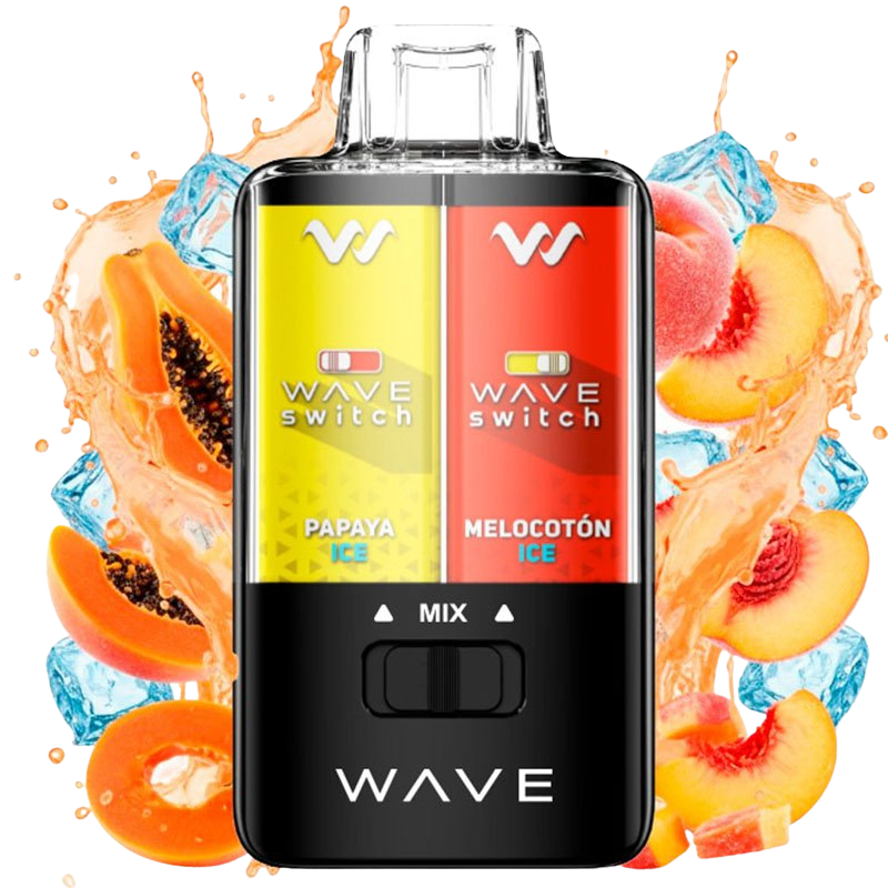 Pod desechable Melocoton Ice Papaya Ice 40.000puffs - Bud Vape Wave Switch-Sin nicotina
