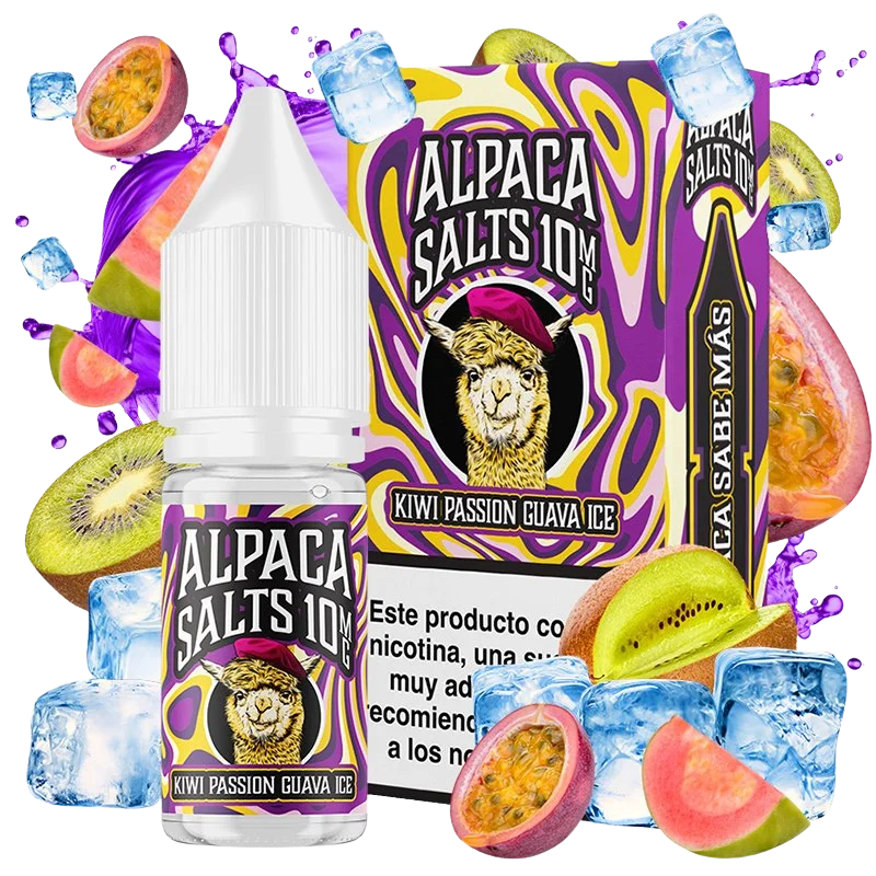 Alpaca Salts Kiwi Passion Guava Ice 10mg 10ml kiwi maracuyá guayaba hielo