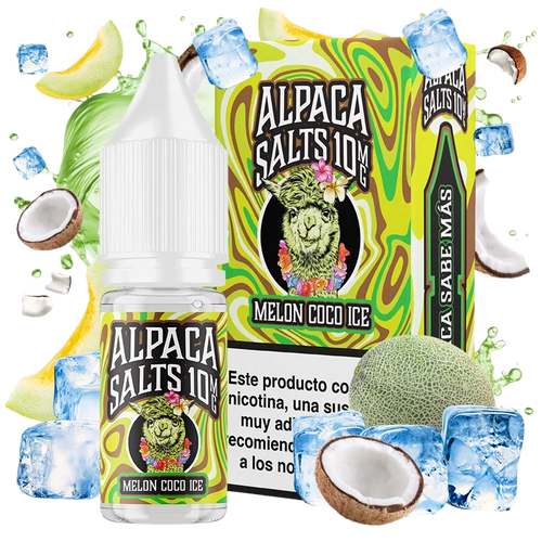 Alpaca Salts Melon Coco Ice 10ml sales de nicotina 10 mg sabor melón coco hielo