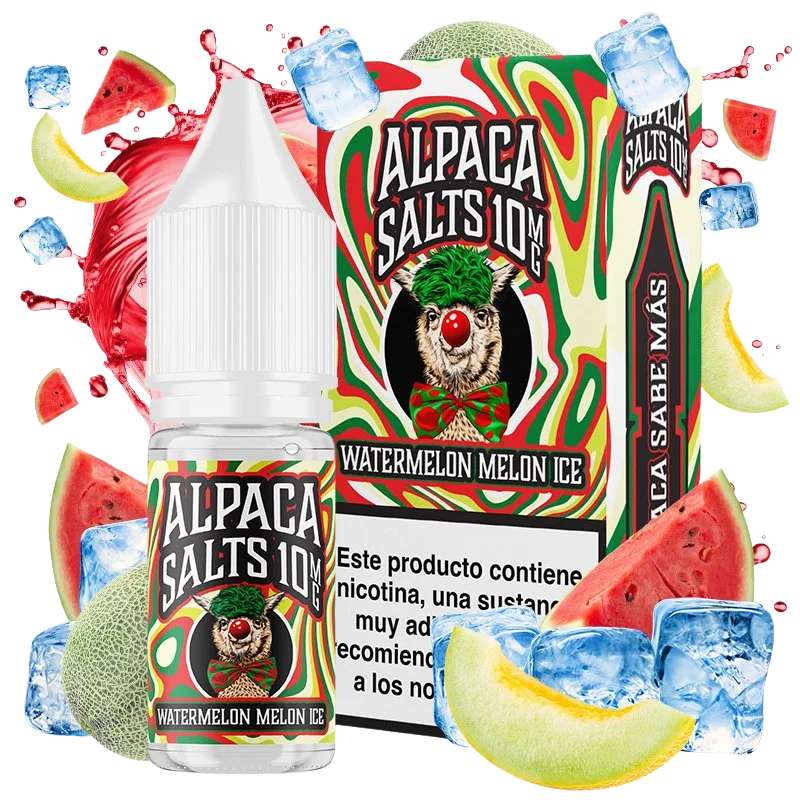 Alpaca Salts Watermelon Melon Ice 10ml sales de nicotina 10 mg sabor sandía melón hielo
