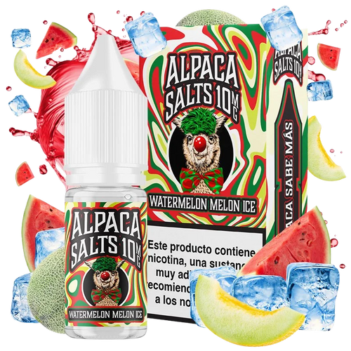 Alpaca Salts Watermelon Melon Ice 10ml sales de nicotina 10 mg sabor sandía melón hielo
