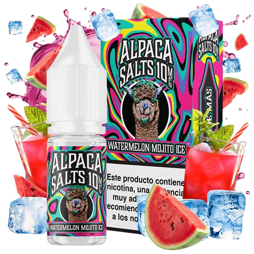 Alpaca Salts Watermelon Mojito Ice 10ml sales de nicotina 10 mg sabor sandía mojito hielo