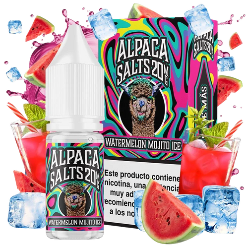 Alpaca Salts Watermelon Mojito Ice 10ml sales de nicotina 20 mg sabor sandía mojito hielo