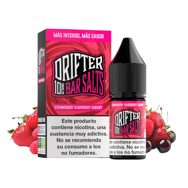 Drifter Bar Salts Strawberry Raspberry Cherry 10ml – Fresa, Frambuesa y Cereza en Armonía Perfecta
