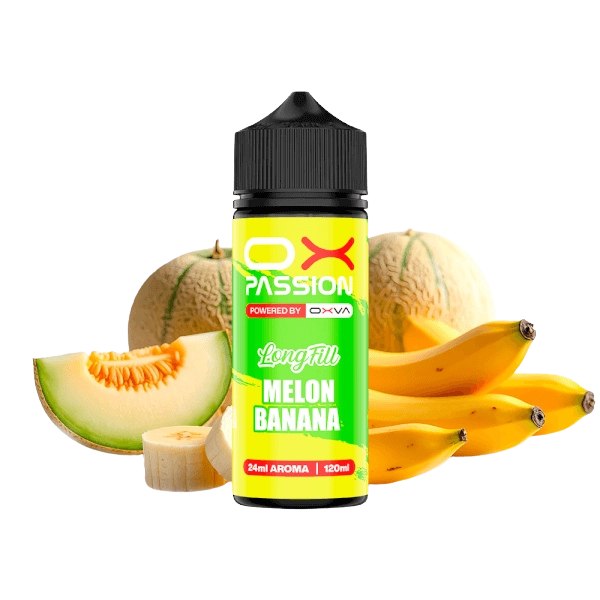 Oxva OX Passion Melon Banana Longfill 24ml – Melón Jugoso y Plátano Cremoso en Mezcla Tropical