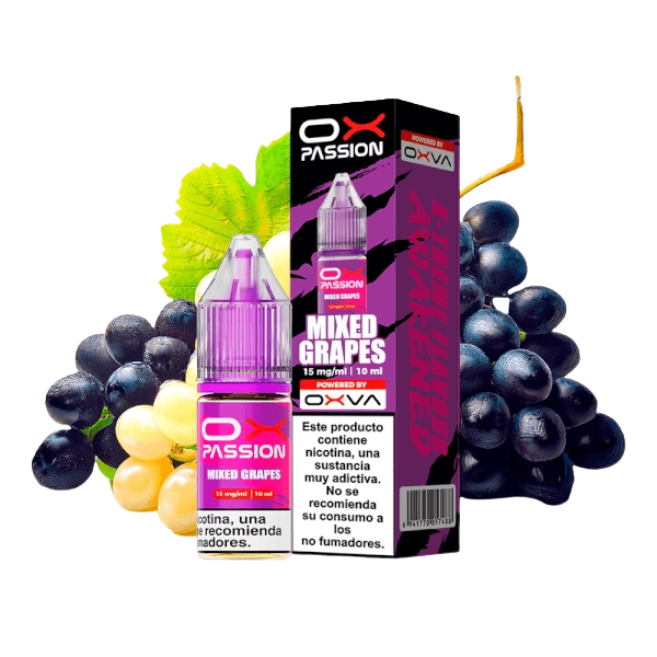 Oxva Ox Passion Salts Mixed Grapes 10 ml – Uvas Verdes y Rojas en Equilibrio Perfecto