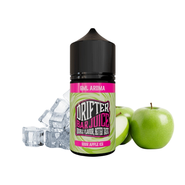 Drifter Bar Sour Apple Ice 6ml: Manzana Verde Ácida con un Frescor Helado Energizante