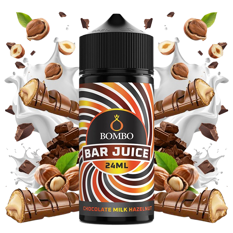Bombo Bar Juice Chocolate Milk Hazelnut – Longfill Aroma de Chocolate y Avellana
