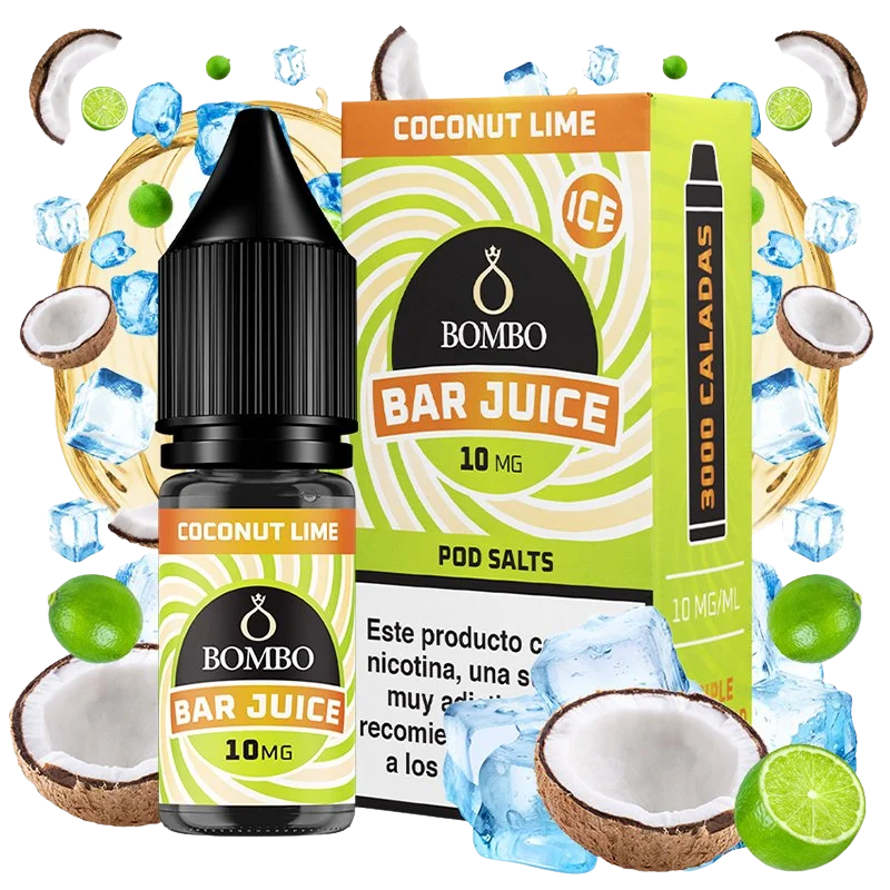 Bombo Bar Juice Coconut Lime Ice sales de nicotina 10 mg sabor coco lima hielo