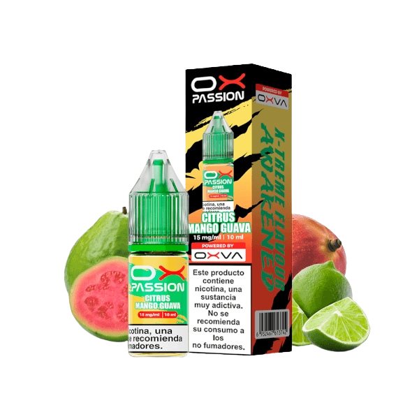 Oxva Ox Passion Salts Citrus Mango Guava 10 ml – Mango Dulce, Guayaba Exótica y Cítricos Vibrantes