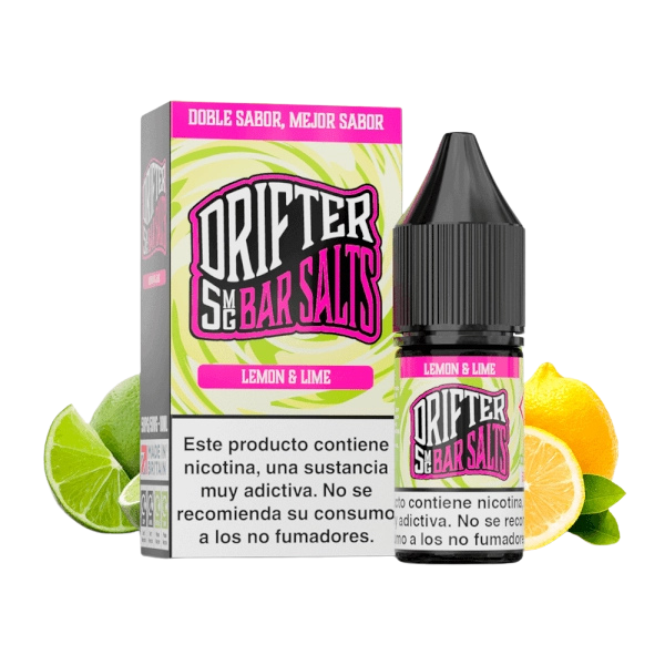 Drifter Bar Salts Lemon Lime 10ml – Lima Refrescante y Limón Dulce en Equilibrio Perfecto
