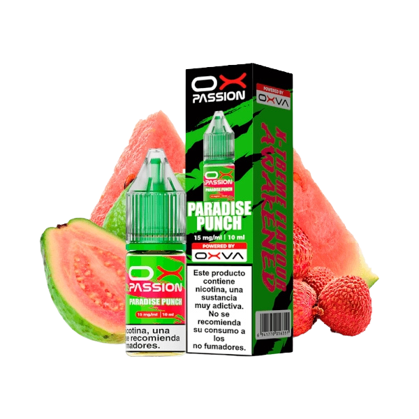 Oxva Ox Passion Salts Paradise Punch 10 ml – Lichi Floral, Sandía Jugosa y Guayaba Dulce