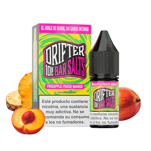 Drifter Bar Salts Pineapple Peach Mango 10ml – Piña, Melocotón y Mango en Mezcla Tropical