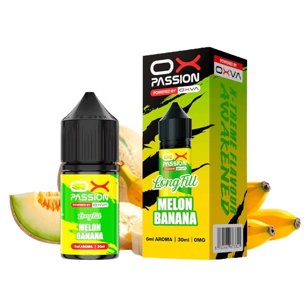 Ox Passion Melon Banana 6ml: Melón Dulce y Plátano Cremoso en una Mezcla Tropical Suave y Refrescante