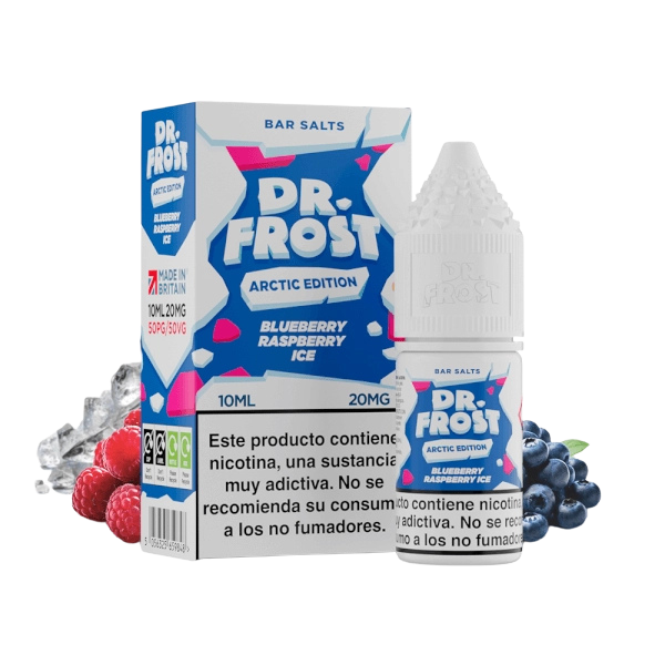 Dr Frost Salts Blueberry Raspberry Ice 20mg 10ml nic salt e-liquid sales de nicotina sabor arándano frambuesa y hielo