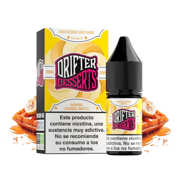 Drifter Bar Salts Banana Caramel Waffle 20mg 10ml sales de nicotina sabor plátano, caramelo y gofre