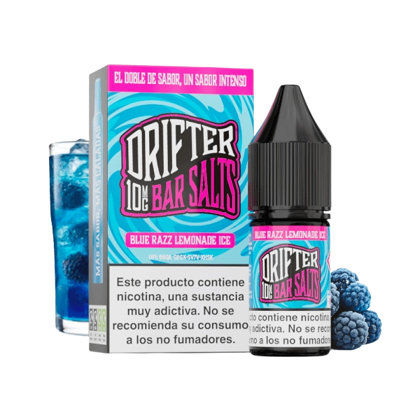 Drifter Bar Salts Blue Razz Lemonade Ice 10mg 10ml sales de nicotina sabor frambuesa azul limonada y hielo