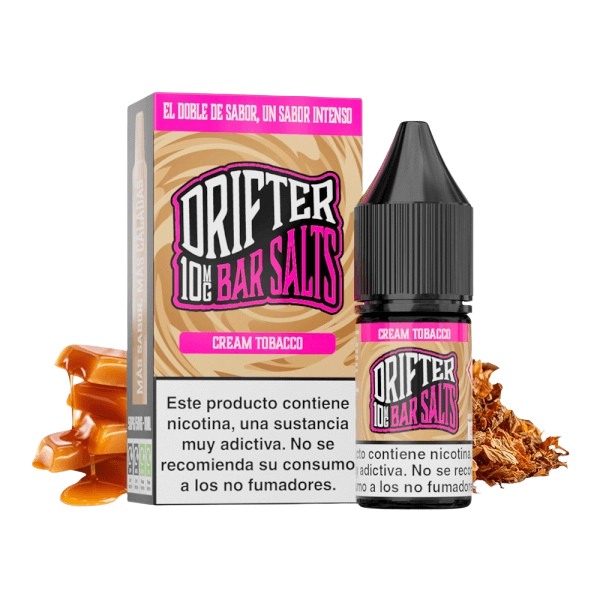 Drifter Bar Salts Cream Tobacco 10mg 10ml sales de nicotina sabor tabaco cremoso