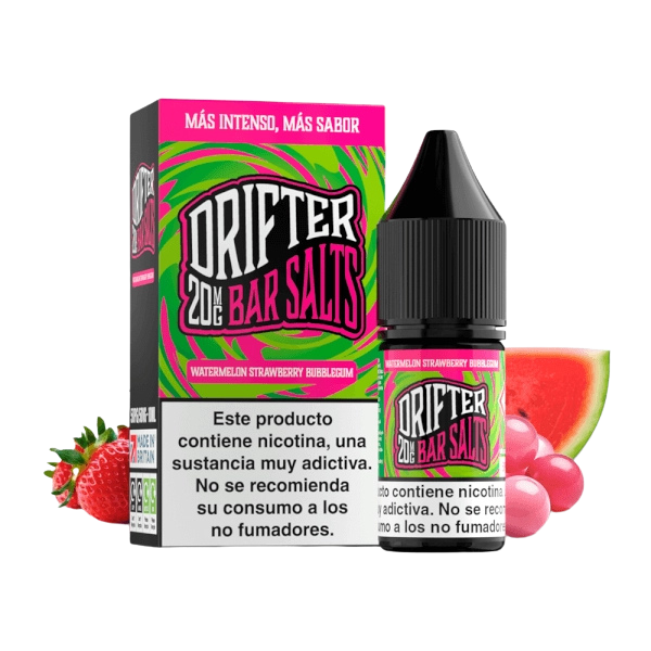 Drifter Bar Salts Watermelon Strawberry Bubblegum 20mg 10ml sales de nicotina sabor sandía fresa y chicle