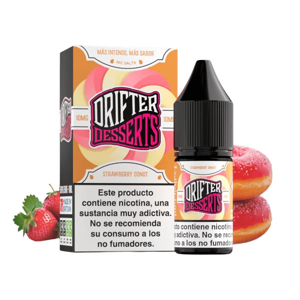 Drifter Desserts Salts Strawberry Donut 10mg 10ml sales de nicotina sabor donut de fresa