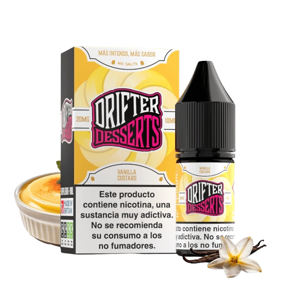 Drifter Desserts Salts Vanilla Custard 20mg 10ml sales de nicotina sabor vainilla y crema pastelera