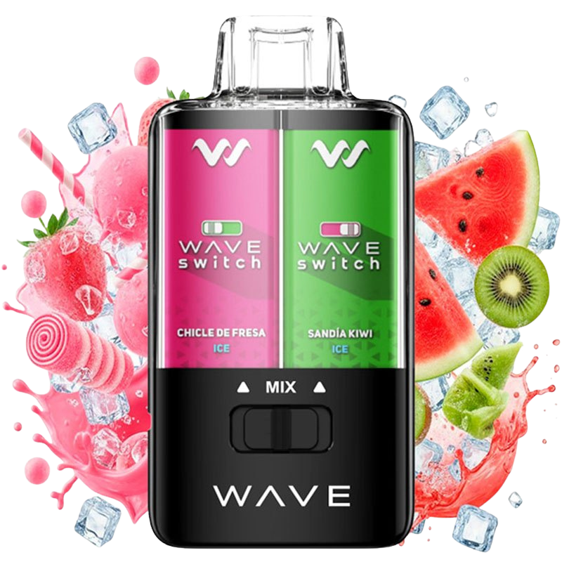 Pod desechable Sandia Kiwi Ice Chicle de Fresa Ice 40.000puffs - Bud Vape Wave Switch
