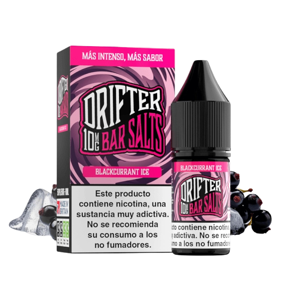 Drifter Bar Salts Blackcurrant Ice 10 ml – Grosella Negra Intensa con un Refrescante Toque de Hielo
