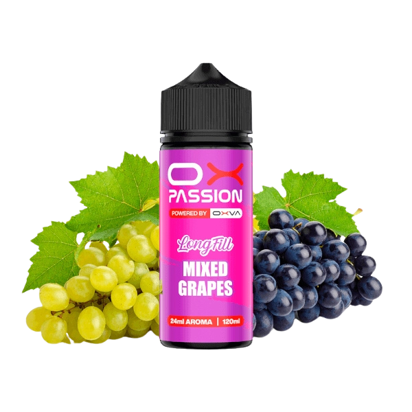 Oxva OX Passion Mixed Grape Longfill 24ml – Mezcla de Uva Verde y Negra, Dulce y Jugosa
