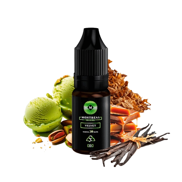 Montreal Velvet Salt 10ml nic salt e-liquid sales de nicotina sabor tabaco con pistacho