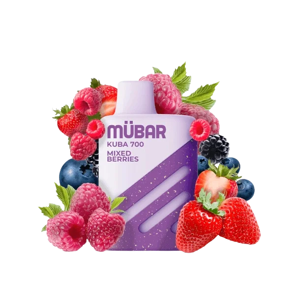 Mübar Kuba 700 Mixed Berries 20mg vapeador desechable sabor frutos rojos