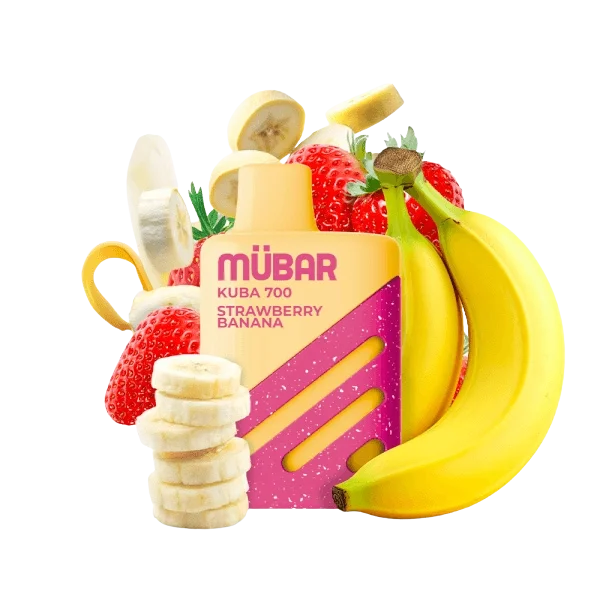 Mübar Kuba 700 Strawberry Banana 20mg vapeador desechable sabor fresa y plátano