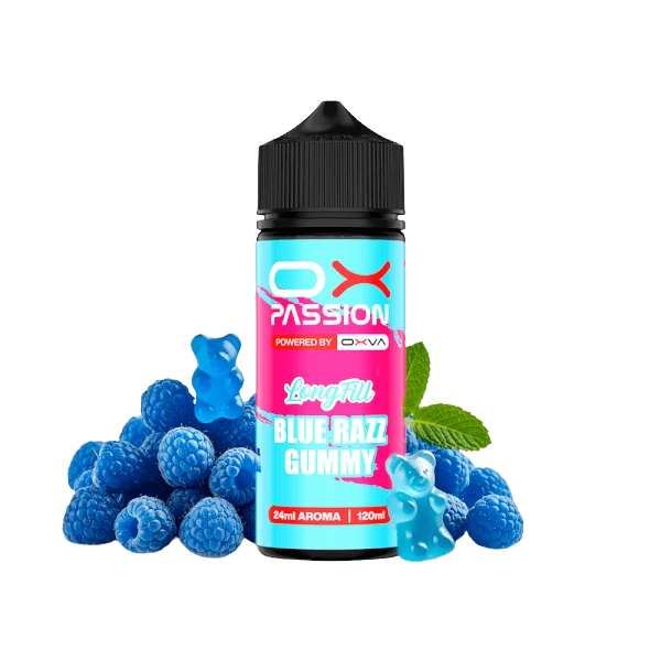 OXVA OX Passion Blue Razz Gummy 24ml aroma longfill sabor frambuesa azul y golosina