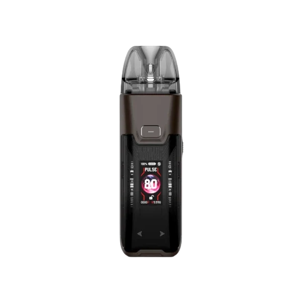 Vaporesso Luxe XR Max 2 Storm Blue pod kit dispositivo para vapear color marrón mocha cuero