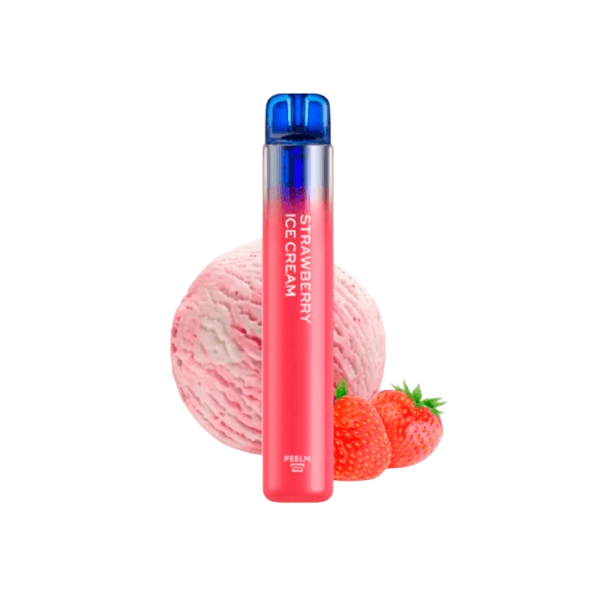 Vozol Neon 1000 Strawberry Ice Cream vape desechable sabor fresa y helado